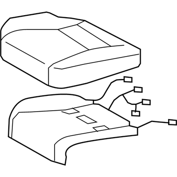 Lexus 71075-50E00-A4 Rear Seat Cushion Cover Sub-Assembly, Right (For Bench Type)