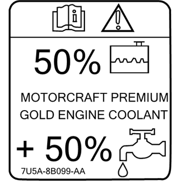 Ford 7U5Z-8B099-A Label