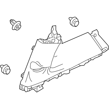 Honda 84161-SZT-A01ZB Garnish Assy., L. Center Pillar *NH361L* (GRAY)