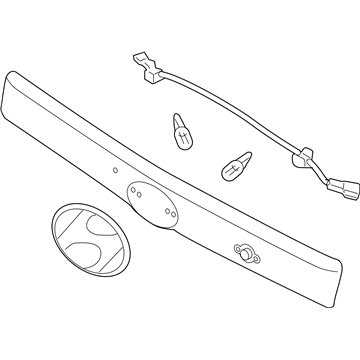 Hyundai 92501-4J000 Lamp Assembly-License