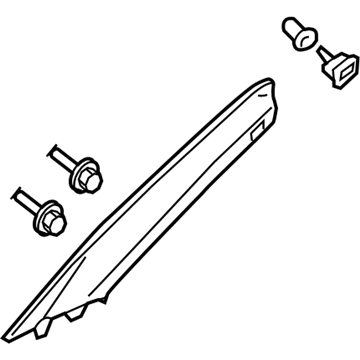 Honda 84101-SDC-A21ZA Garnish Assy., R. FR. Pillar *NH220L* (CLEAR GRAY)