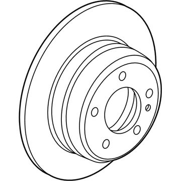 BMW 34-21-2-282-303 Brake Disc, Ventilated, Left