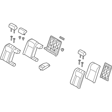 Hyundai 89400-3VIH0-XBC Back Assembly-Rear Seat RH