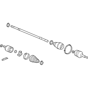 Acura 44305-TK5-A51 Driveshaft Assembly, Passenger Side