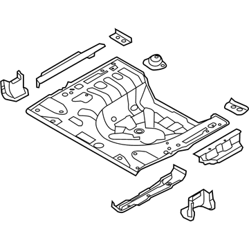 Hyundai 65520-3X010 Panel Assembly-Rear Floor Rear Complete