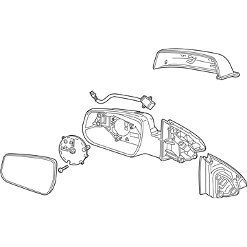 GM 22860542 Mirror Assembly