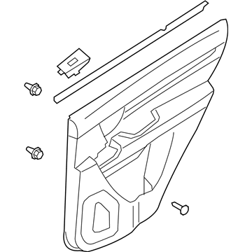 Hyundai 83301-0W010-1T Panel Complete-Rear Door Trim, LH