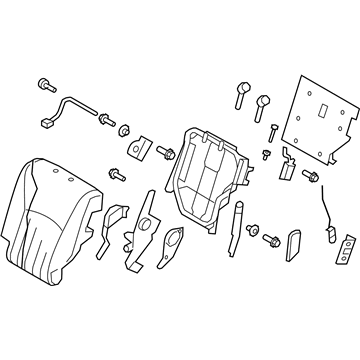 Infiniti 88650-3WV0A Back Assy-Rear Seat, LH