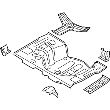 Hyundai 65520-A5000 Panel Assembly-Rear Floor Rear Complete