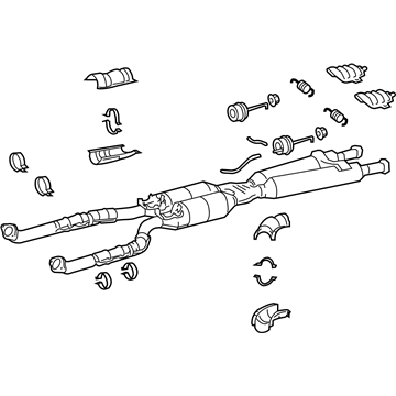 Lexus 17410-38252 Front Exhaust Pipe Assembly