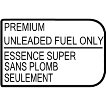 Lexus 74559-30060 Label, Fuel Information