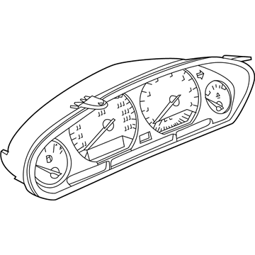 BMW 62-11-6-901-495 Instrument Gauge Cluster W Ring Trim