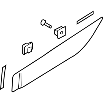 Hyundai 87732-2S000 Garnish Assembly-Rear Door Side, RH