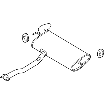 Kia 287003W910 Main Muffler Assembly