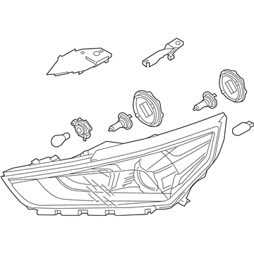 Hyundai 92102-G2050-T2S Headlamp Assembly, Right