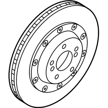 BMW 34-21-2-284-807 Carbon Ceramic Brake Disc, Left