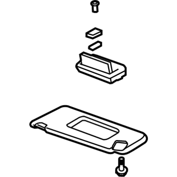 Acura 83280-STX-A01ZA Sunvisor Assembly, Driver Side (Graphite Black) (Mirror)