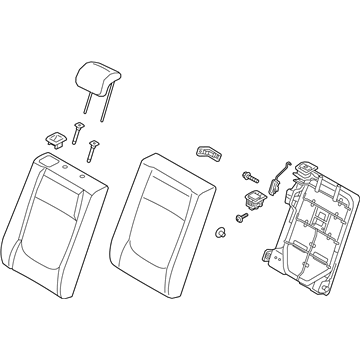 Hyundai 89400-J0020-PGC Back Assembly-Rear Seat RH