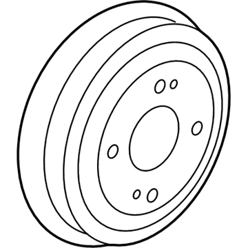 Honda 42610-TM8-A00 Drum, Rear Brake