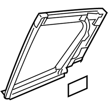 Acura 73405-TK4-C02 Glass Assembly, Right Rear Door Quarter (Green) (Ln)