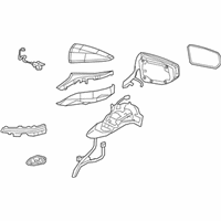 OEM 2020 Lexus ES300h Mirror Assembly, Outer R - 87940-06C40-B0