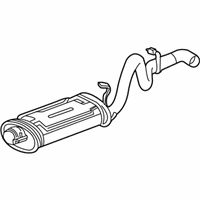 OEM 2000 Jeep Wrangler Exhaust Muffler And Tailpipe - 52019241AF