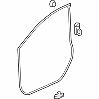 OEM Honda Civic Weatherstrip, R. FR. Door - 72310-TR0-A01