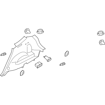 OEM 2021 Hyundai Santa Fe TRIM ASSY-LUGGAGE SIDE RH - 85740-S1420-NNB