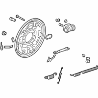 OEM Hyundai Accent Drum Brake Assembly-Rear, LH - 58300-H9000