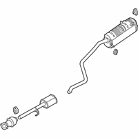 OEM 2022 Hyundai Accent Center & Rear Muffler Complete - 28605-J0800