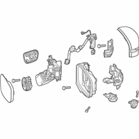 OEM 2020 Honda Odyssey Mirror Assembly, Passenger Side Door (Lunar Silver Metallic) (R.C.) (Heated) - 76200-THR-A33ZC