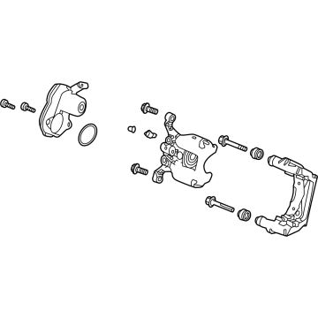 OEM Acura MDX Rear Caliper Sub-Assembly - 43019-TYA-A00