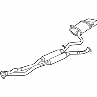 OEM 2011 Acura TL Muffler, Passenger Side Exhaust - 18307-TK5-A02