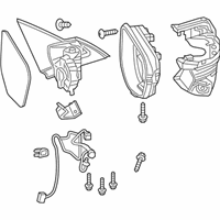 OEM 2020 Honda Civic Mirror Sub-Assembly, Driver Side (R.C.) - 76258-TGG-A42