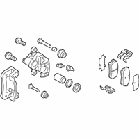 OEM 2017 Kia Rio Rear Disc Brake Assembly, Right - 584001W300