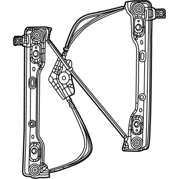 OEM 2021 Jeep Grand Cherokee L Regulator-Front Door Window - 68499666AA