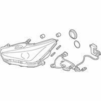 OEM 2014 Infiniti Q50 Headlamp Housing Assembly, Left - 26075-4HB0A