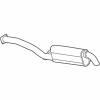OEM 2007 Chevrolet Silverado 2500 HD Classic Exhaust Muffler Assembly (W/ Exhaust Pipe & Tail Pipe) - 15229355