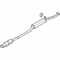 OEM Hyundai Center Muffler Assembly - 28650-D3050