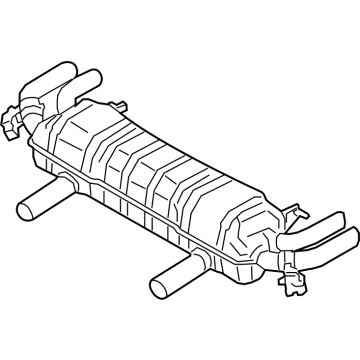 OEM 2020 BMW M850i xDrive Gran Coupe REAR MUFFLER WITH EXHAUST FL - 18-30-8-482-536