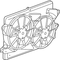 OEM 2011 Buick Regal Shroud-Engine Coolant Fan - 13241739