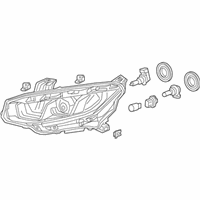 OEM 2020 Honda Civic Headlight Assembly, Passenger Side - 33100-TEG-A31