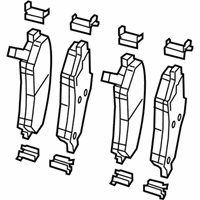 OEM Jeep Cherokee Front Disc Brake Pad Kit - 68225170AE