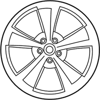 OEM 2012 Dodge Charger Black Vapor Aluminum Wheel - 1PA57SZGAB