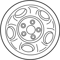 OEM 1998 Dodge B2500 Steel Wheel - 5GN67S4AAB