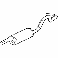 OEM 2009 GMC Savana 2500 Exhaust Muffler Assembly (W/ Exhaust Pipe & Tail Pipe) - 25834228