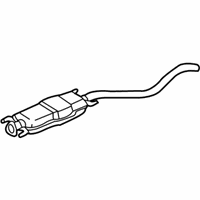 OEM 2001 Saturn L300 Exhaust Resonator ASSEMBLY (W/ Exhaust Pipe) - 22723340