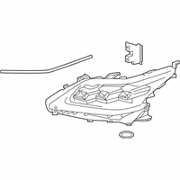 OEM 2019 Lexus LX570 Headlamp Unit With Gas - 81185-60K71