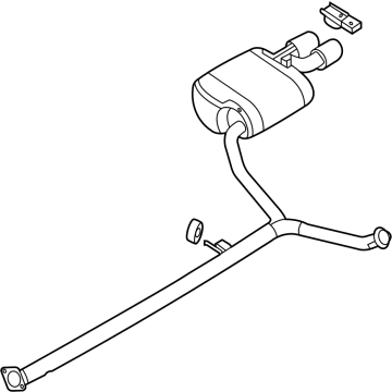 OEM 2021 Kia K5 Rear Muffler Assembly, Right - 28711L3900