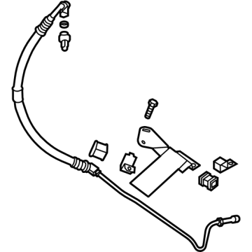 OEM Nissan Frontier HOSE & TUBE ASSY-PRESSURE, POWER STEERING - 49720-9BU3A